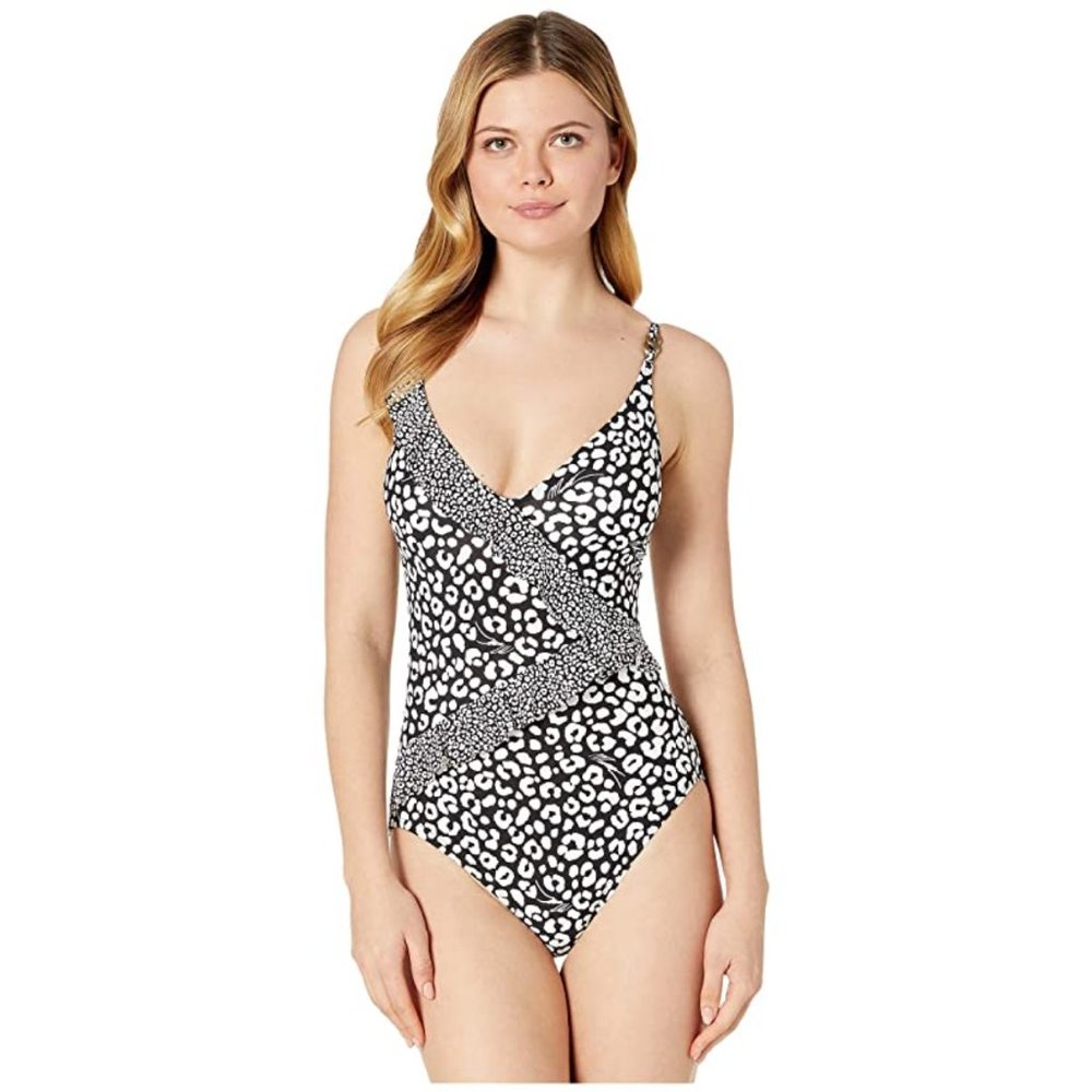 NWT Michael Kors Ruffle One-Piece Swimsuit